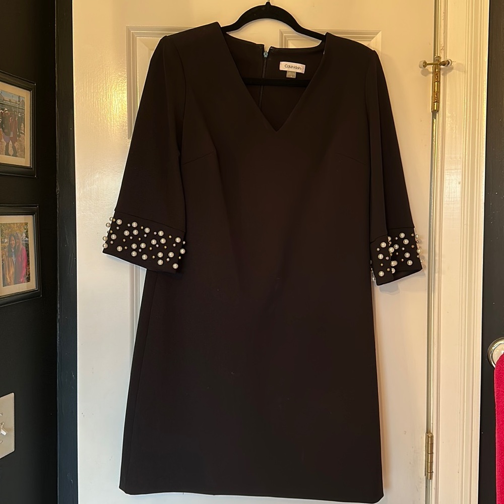 Beautiful Calvin Klein pearl sleeve dress